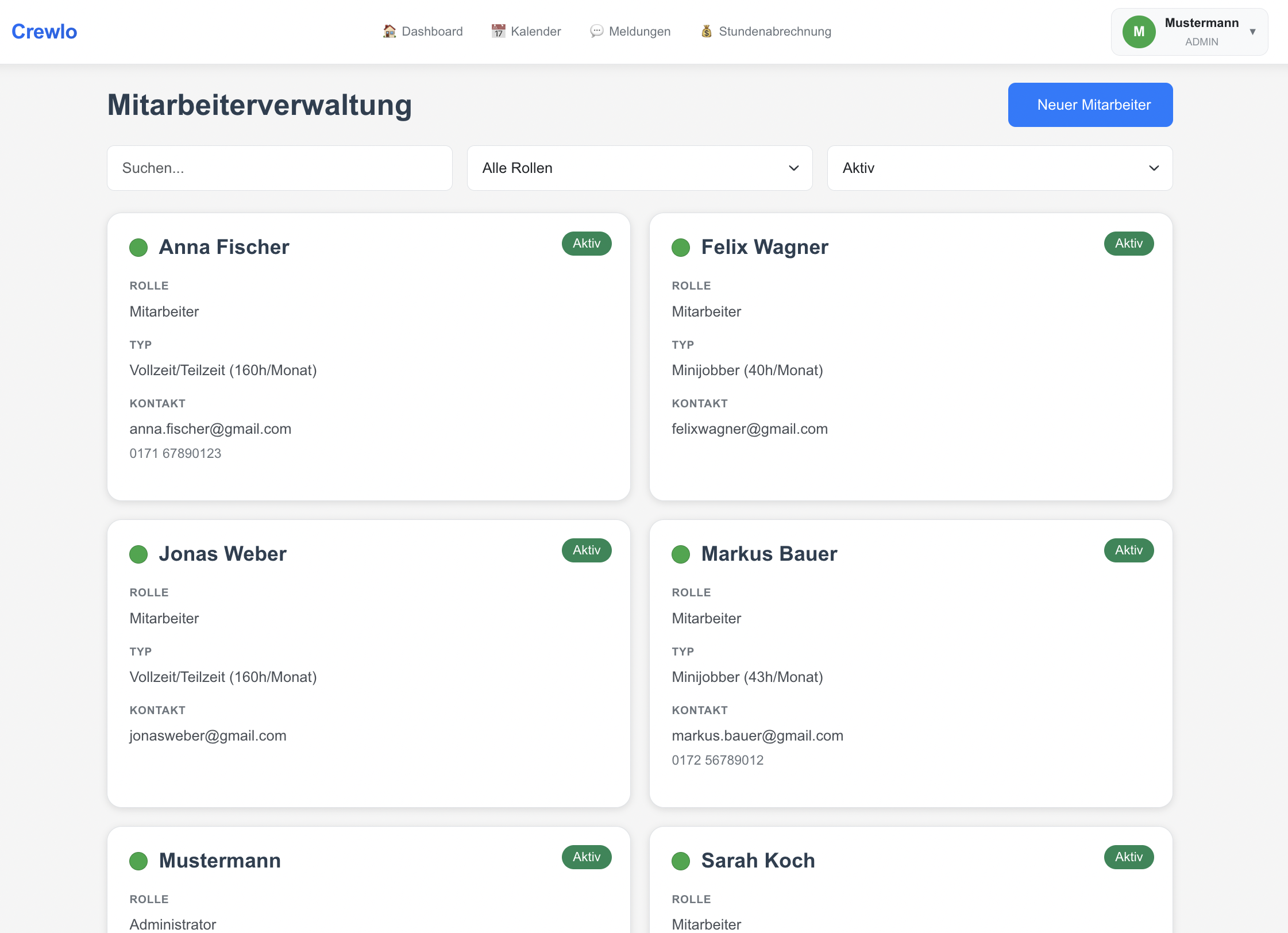 Mitarbeiterverwaltung
